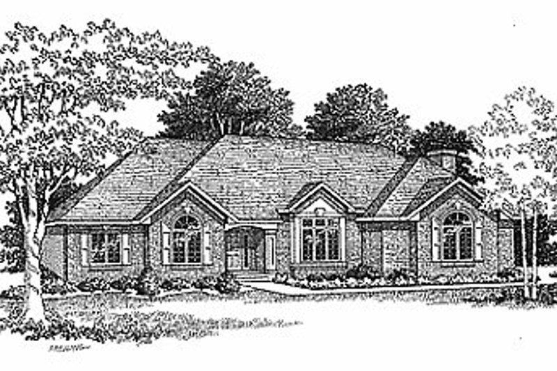 Architectural House Design - Traditional Exterior - Front Elevation Plan #70-261