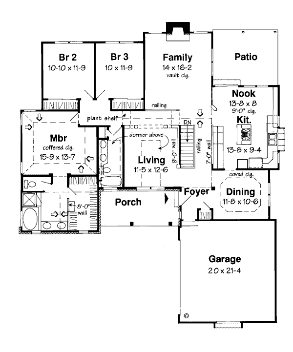 Country Floor Plan - Main Floor Plan #312-816