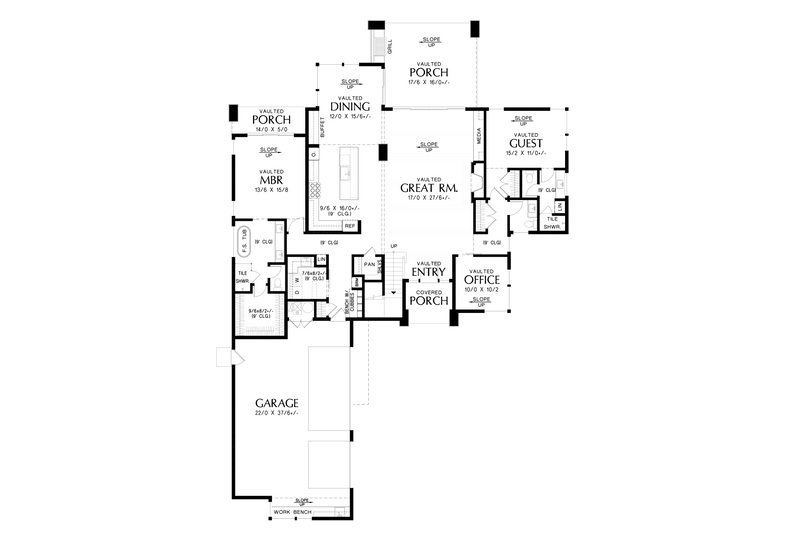 Dream House Plan - Floor Plan - Main Floor for Contemporary House Plan #48-1067 - 5 bed, 3.5 bath