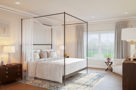 Interior - Master Bedroom for Barndominium House Plan #1117-25 - 4 bed, 3.5 bath