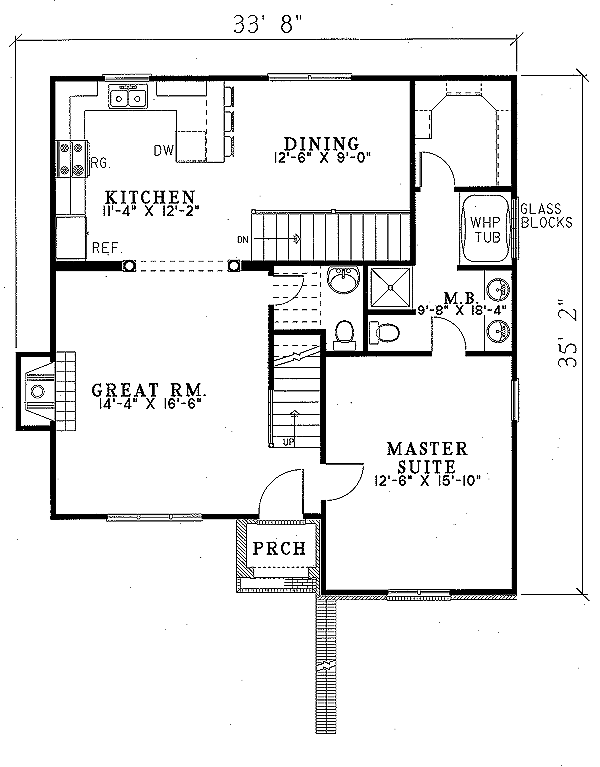Traditional Floor Plan - Main Floor Plan #17-2033