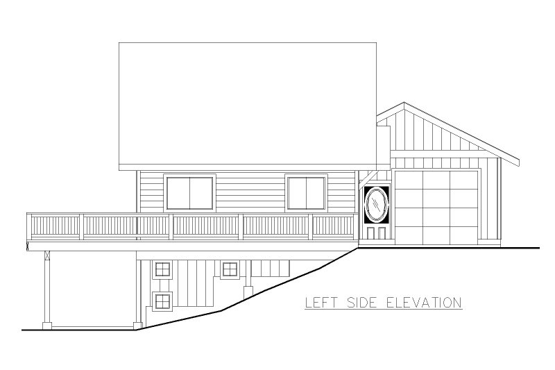 Architectural House Design - Exterior - Other Elevation for Contemporary House Plan #117-1043 - 3 bed, 2 bath