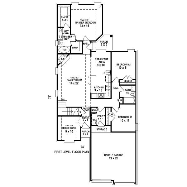 Traditional Floor Plan - Main Floor Plan #81-13905