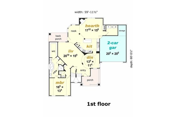 Floor Plan - Main Floor House Plan #329-348 - 3 bed, 2.5 bath