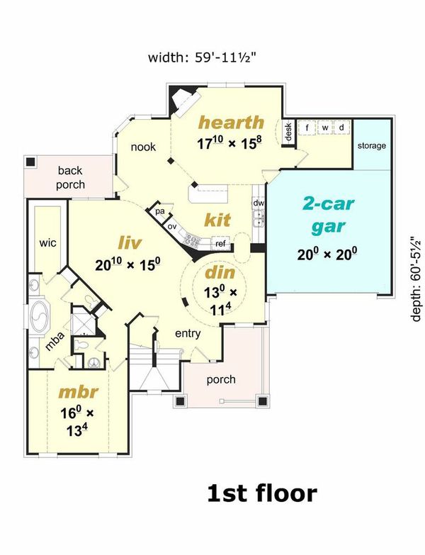 Floor Plan - Main Floor Plan #329-348