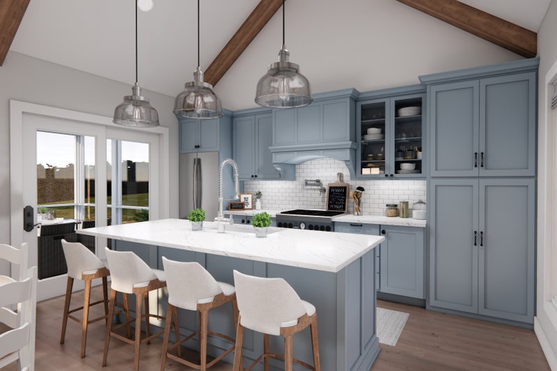 House Blueprint - Interior - Kitchen for Bungalow House Plan #51-1429 - 1 bed, 1 bath