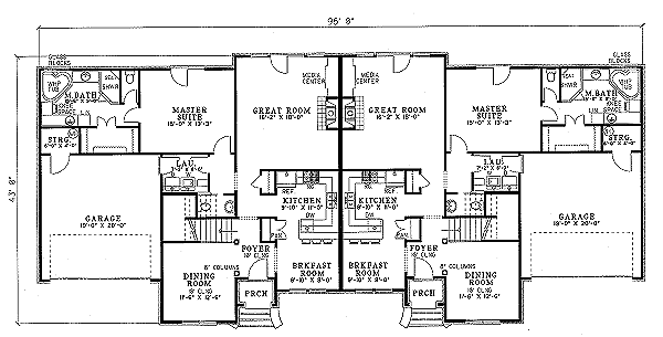 European Floor Plan - Main Floor Plan #17-2011