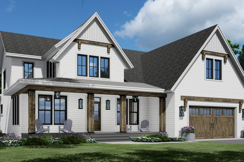 House Plan Design - Farmhouse Exterior - Front Elevation Plan #51-1207