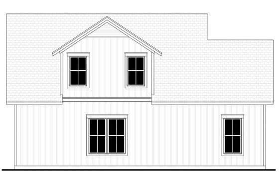 Exterior - Rear Elevation for Farmhouse House Plan #430-237 - 1 bed, 1 bath
