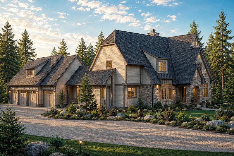 Home Plan - Exterior - Front Elevation 3 for European House Plan #928-16 - 4 bed, 3.5 bath