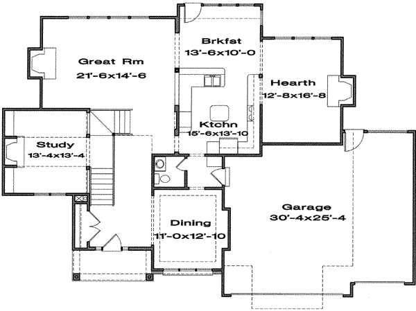 Traditional Floor Plan - Main Floor Plan #6-150