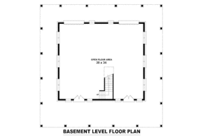 Floor Plan - Lower Floor for Beach House Plan #81-13792 - 3 bed, 2.5 bath