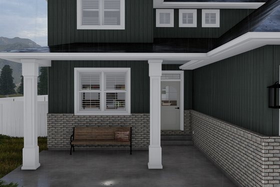 Exterior - Covered Porch for Craftsman House Plan #1060-52 - 4 bed, 2.5 bath