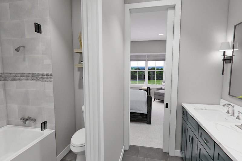 House Design - Interior - Bathroom 2 for Farmhouse House Plan #51-1273 - 4 bed, 3.5 bath