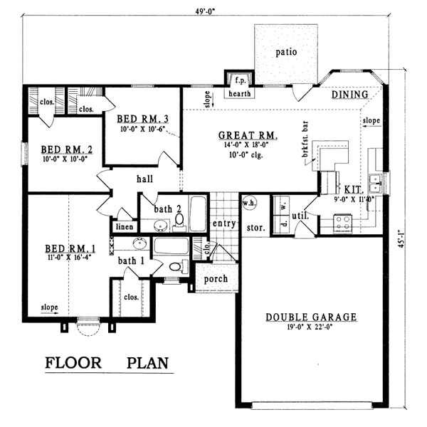 Traditional Floor Plan - Main Floor Plan #42-184