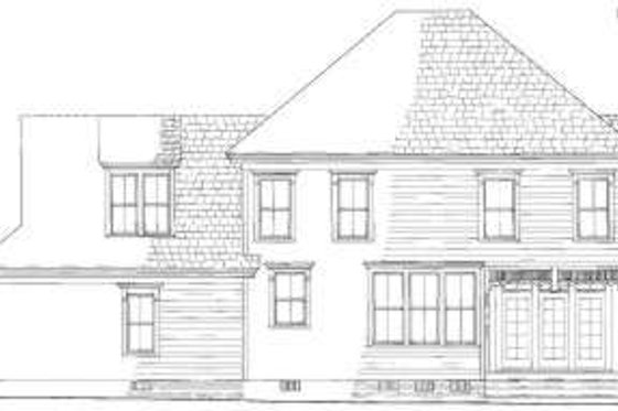 Exterior - Rear Elevation for Traditional House Plan #137-206 - 3 bed, 2 bath