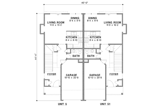 Floor Plan - Main Floor for Traditional House Plan #67-878 - 3 bed, 2.5 bath