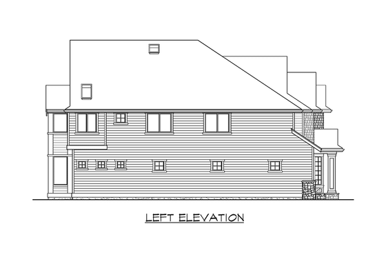 Exterior - Other Elevation 1 for Traditional House Plan #132-147 - 4 bed, 2.5 bath