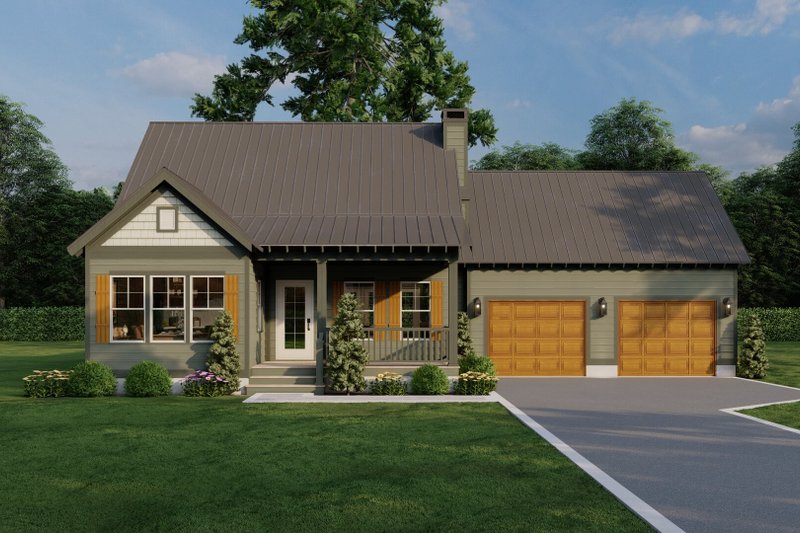 House Blueprint - Country Exterior - Front Elevation Plan #17-3449
