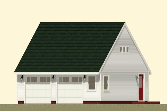 Exterior - Front Elevation 3 for Cottage House Plan #917-9, 0 bath