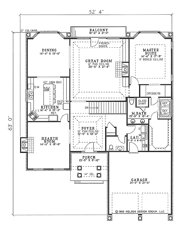 House Blueprint - European Floor Plan - Main Floor Plan #17-1019