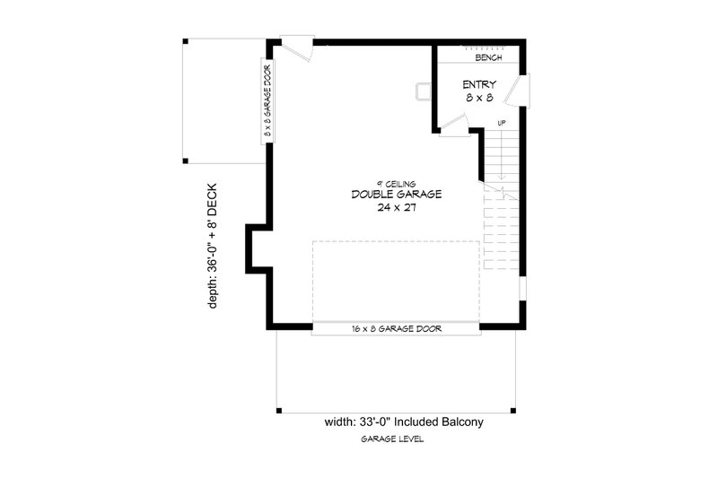 Dream House Plan - Floor Plan - Lower Floor for Contemporary House Plan #932-46 - 1 bed, 1 bath