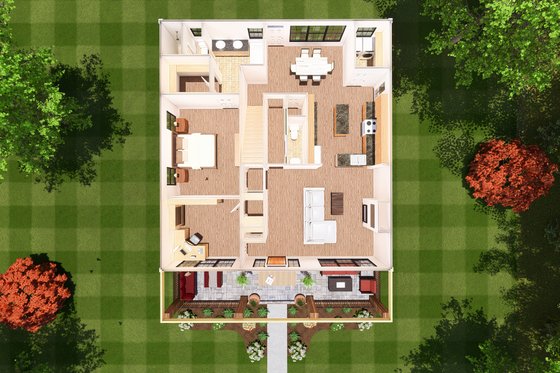 Floor Plan - Main Floor 1 House Plan #513-2066 - 3 bed, 2.5 bath