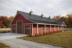 Barndominium Exterior - Front Elevation Plan #1084-13