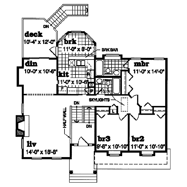Traditional Floor Plan - Main Floor Plan #47-344
