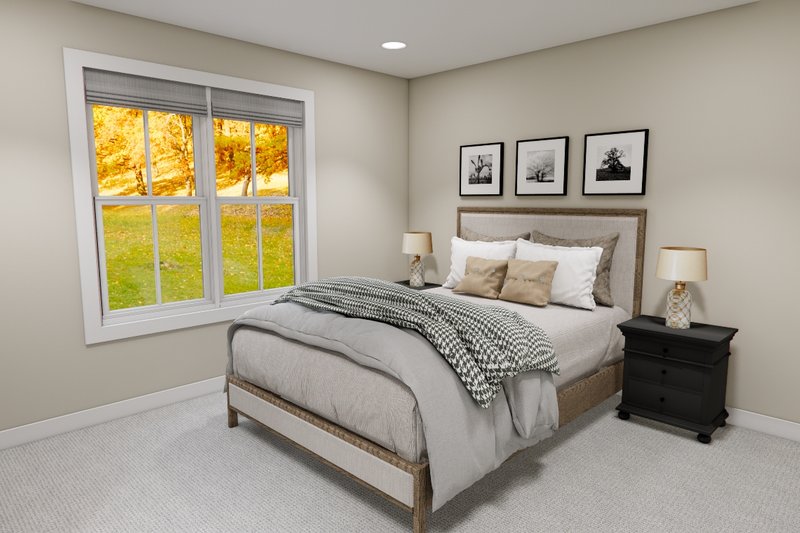 Architectural House Design - Interior - Bedroom 2 for Bungalow House Plan #51-1364 - 4 bed, 3.5 bath
