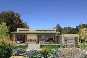 Modern Exterior - Front Elevation Plan #484-4