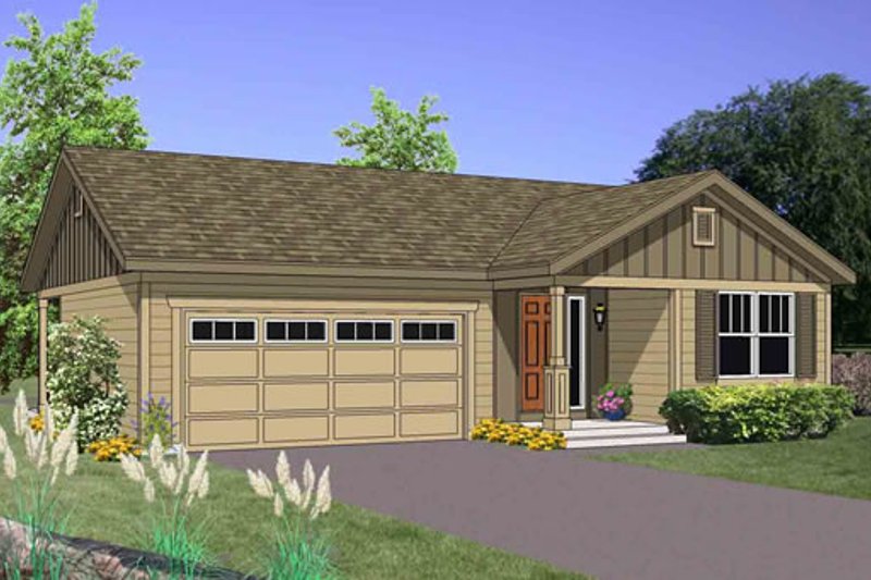 Traditional Style House Plan - 3 Beds 2 Baths 1202 Sq/Ft Plan #116-267
