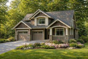 Architectural House Design - Exterior - Front Elevation for Craftsman House Plan #1100-157 - 3 bed, 2.5 bath