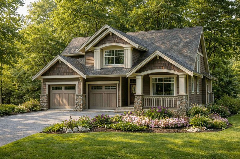 Architectural House Design - Exterior - Front Elevation 2 for Craftsman House Plan #1100-157 - 3 bed, 2.5 bath