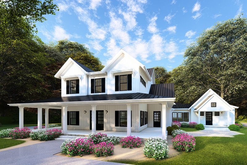 Dream House Plan - Farmhouse Exterior - Front Elevation Plan #923-101