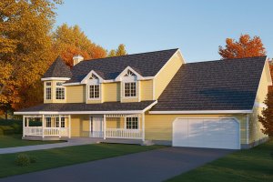 Home Plan - Victorian Exterior - Front Elevation Plan #100-222