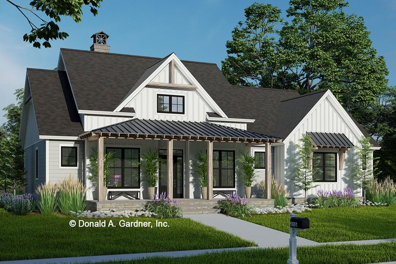 Modern Style House Plan - 3 Beds 2 Baths 1569 Sq/Ft Plan #929-1175