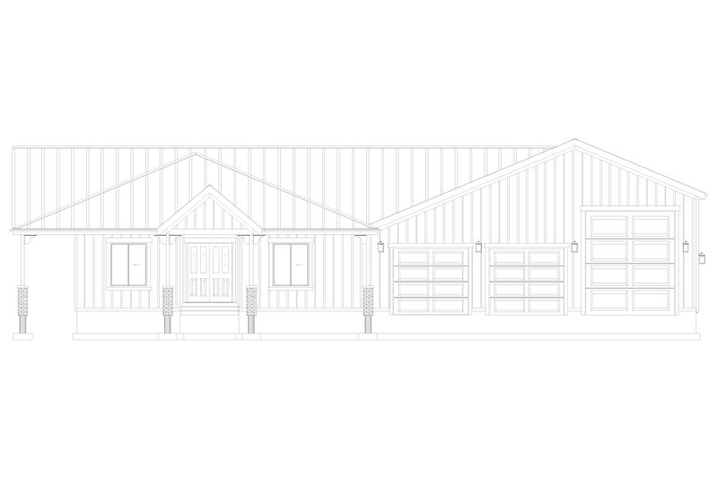 House Plan Design - Exterior - Front Elevation 5 for Barndominium House Plan #1060-292 - 3 bed, 3.5 bath