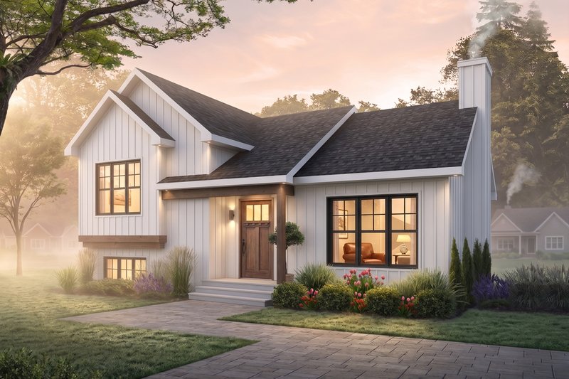 Exterior - Front Elevation 2 House Plan #23-138 - 2 bed, 1 bath