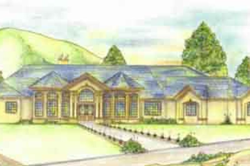 House Blueprint - European Exterior - Front Elevation Plan #117-148