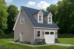House Blueprint - Southern Exterior - Front Elevation Plan #932-1340