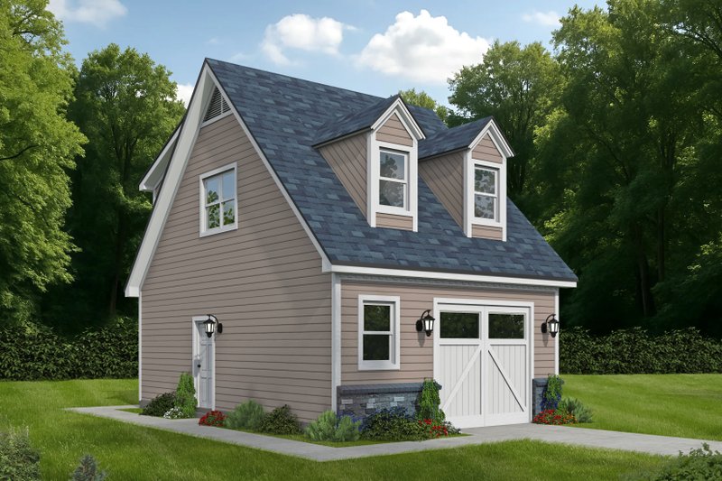 House Blueprint - Southern Exterior - Front Elevation Plan #932-1340