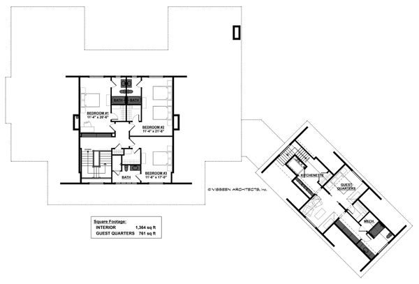 Architectural House Design - Country Floor Plan - Upper Floor Plan #928-307