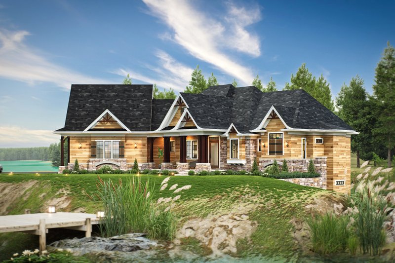 Dream House Plan - Exterior - Front Elevation 3 for Cottage House Plan #54-723 - 2 bed, 2.5 bath