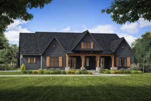 Exterior - Front Elevation 3 for Farmhouse House Plan #1074-50 - 4 bed, 2.5 bath