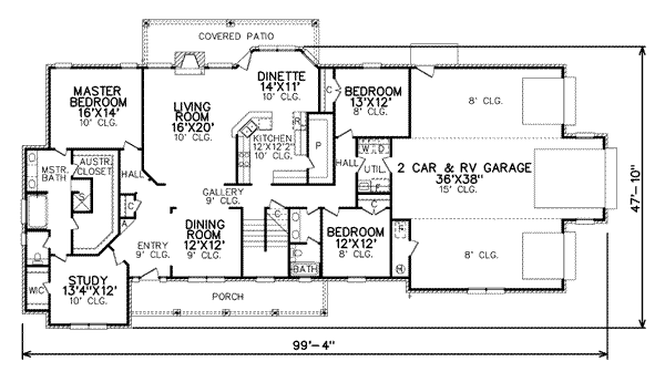 Traditional Floor Plan - Main Floor Plan #65-386