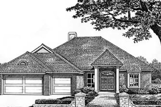 Exterior - Front Elevation for Traditional House Plan #310-528 - 3 bed, 2.5 bath