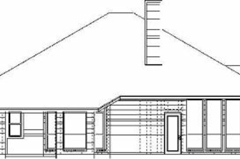 Home Plan - Exterior - Rear Elevation for Traditional House Plan #84-139 - 4 bed, 2 bath
