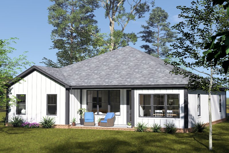 House Blueprint - Exterior - Rear Elevation for Farmhouse House Plan #513-2449 - 4 bed, 3.5 bath