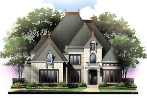 Home Plan - European Exterior - Front Elevation Plan #119-323